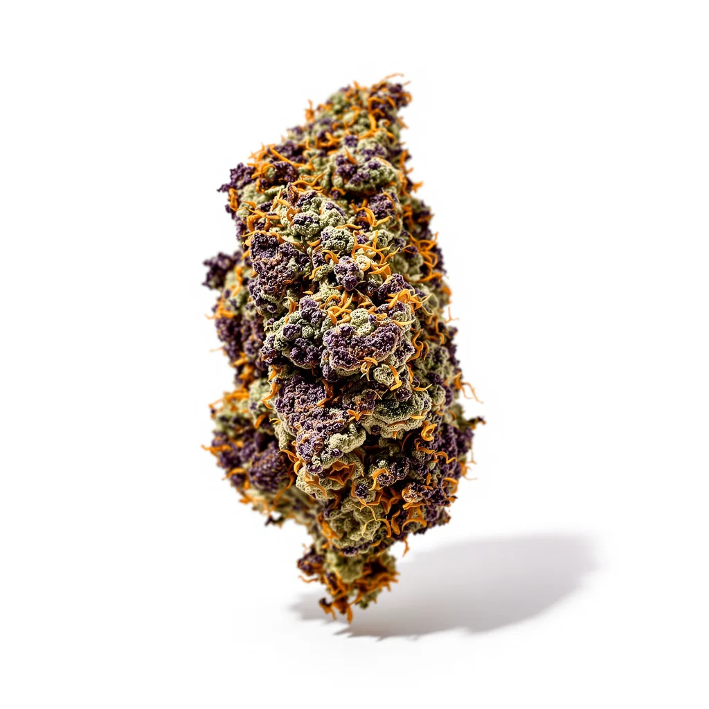 Banana OG 76% indica / 24% sativa — flor con tricomas visibles