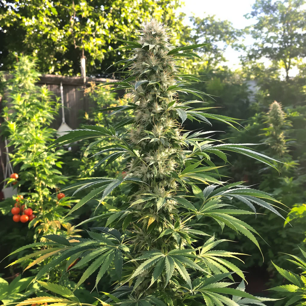Bandana 21% indica / 79% sativa — flor con tricomas visibles