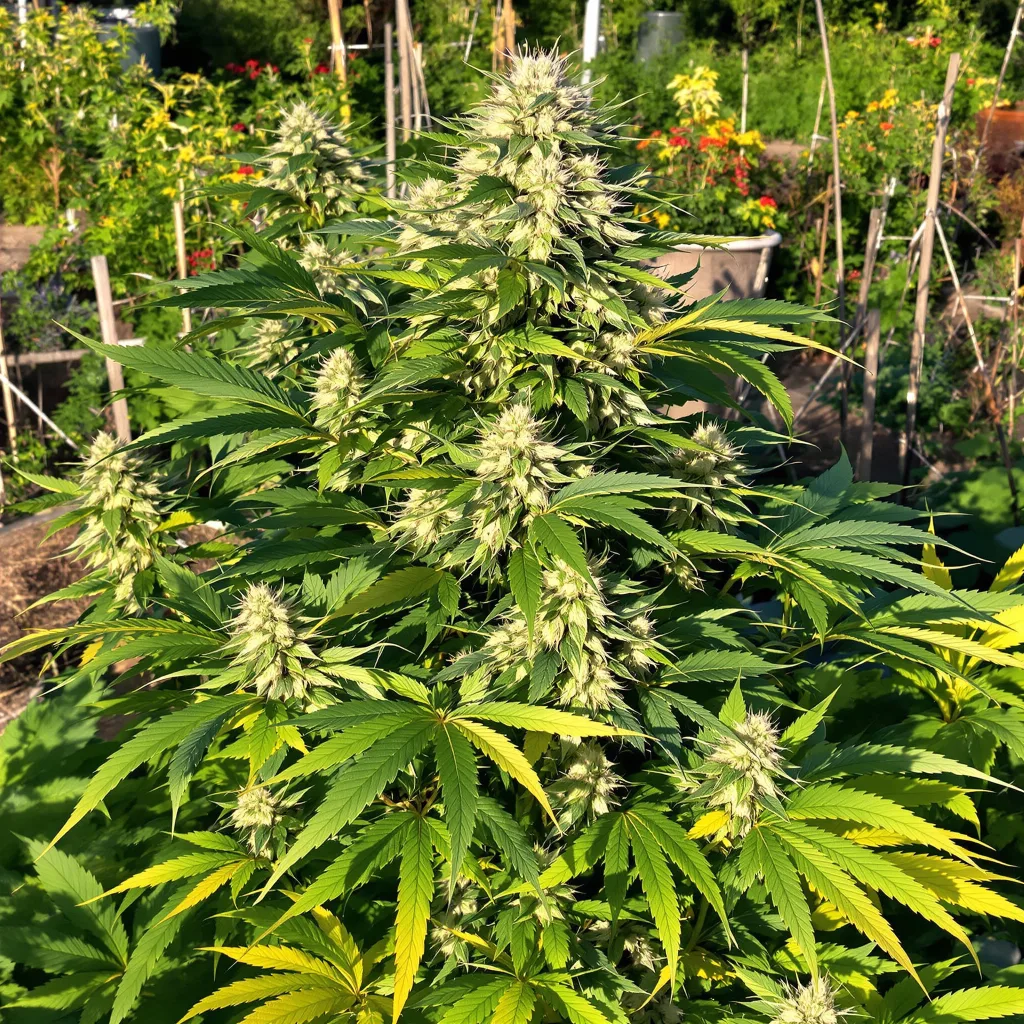 BCN Diesel CBD 57% indica / 43% sativa — flor con tricomas visibles