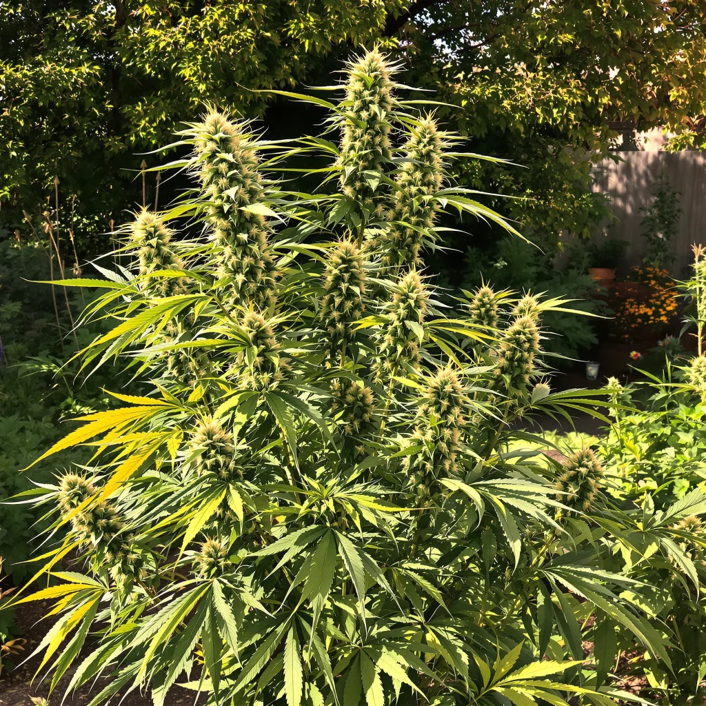 Bear Dance 17% indica / 83% sativa — flor con tricomas visibles