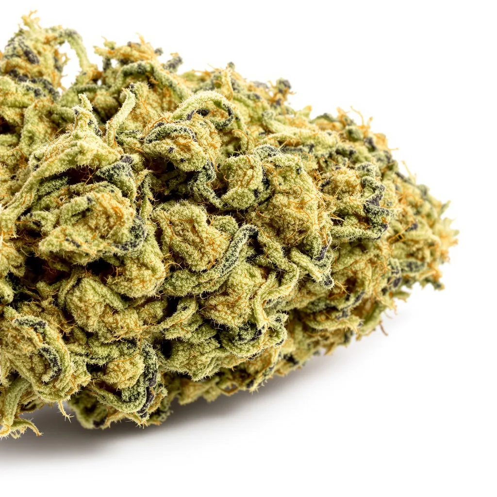 Bear Dance 17% indica / 83% sativa — flor con tricomas visibles
