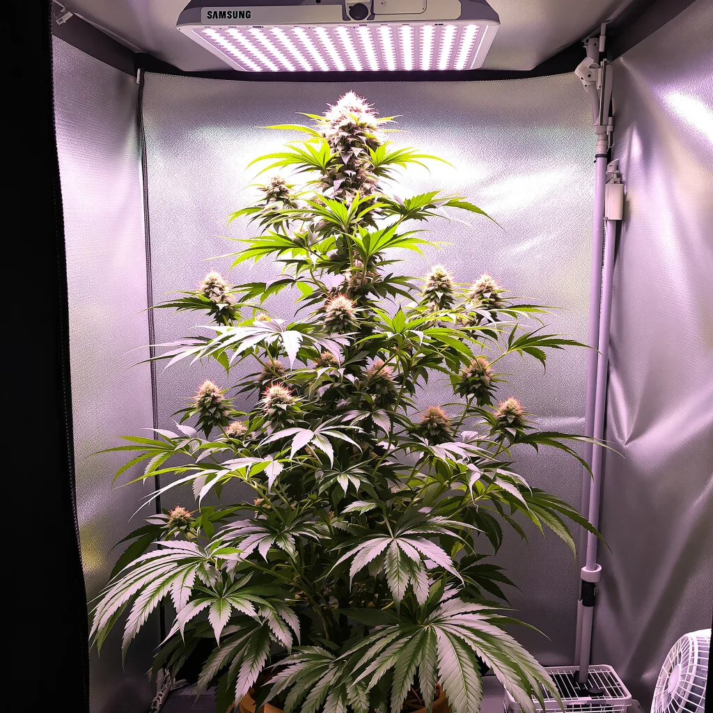 Planta de cannabis Berner's Cookies en fase de floración — 60-100 cm autofloración