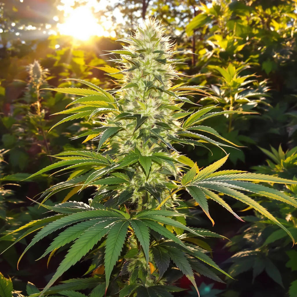 Berry Noir 82% indica / 18% sativa — flor con tricomas visibles