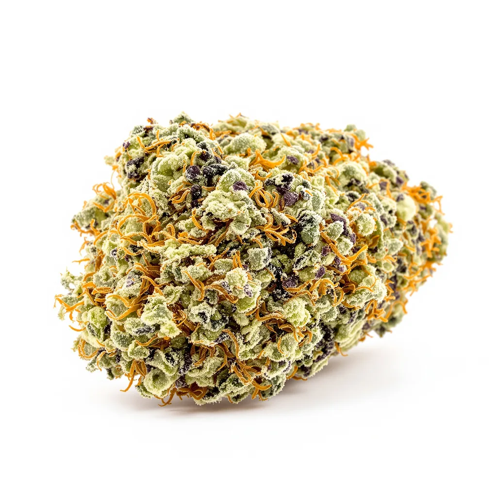 Biddy Early 63% indica / 37% sativa — flor con tricomas visibles