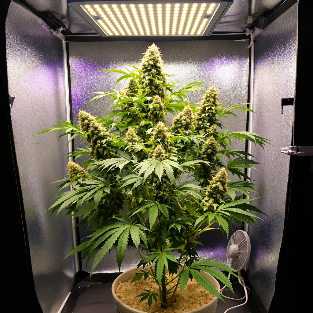 Planta de cannabis Big Band en fase de floración — 60-100 cm autofloración