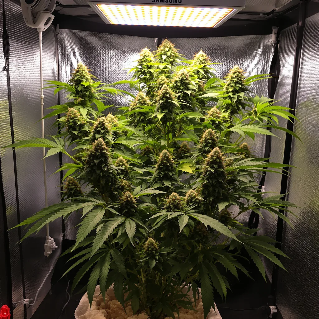 Planta de cannabis Big Blue en fase de floración — 60-100 cm autofloración