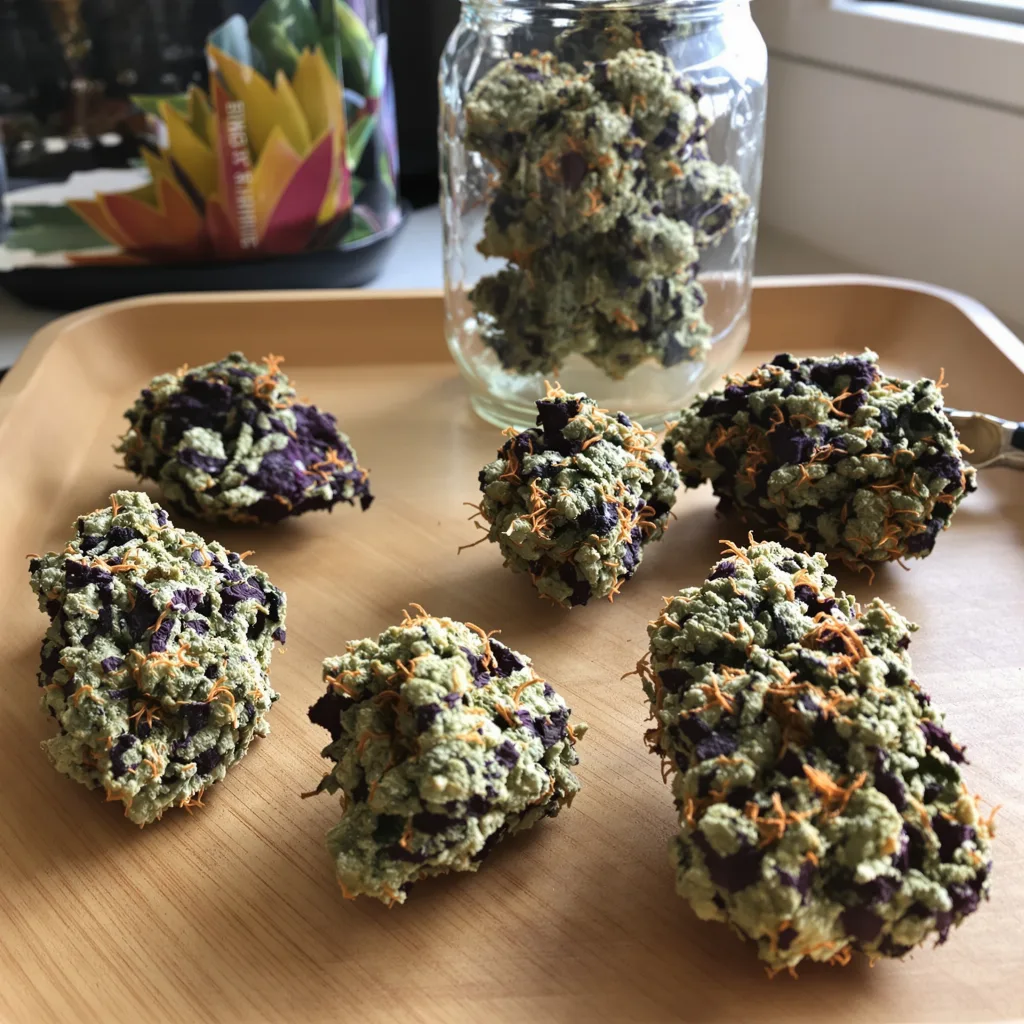 Big Bud 85% indica / 15% sativa — flor con tricomas visibles