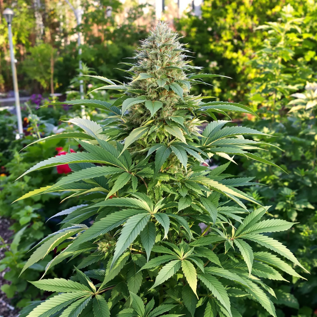 Big Bud 85% indica / 15% sativa — flor con tricomas visibles