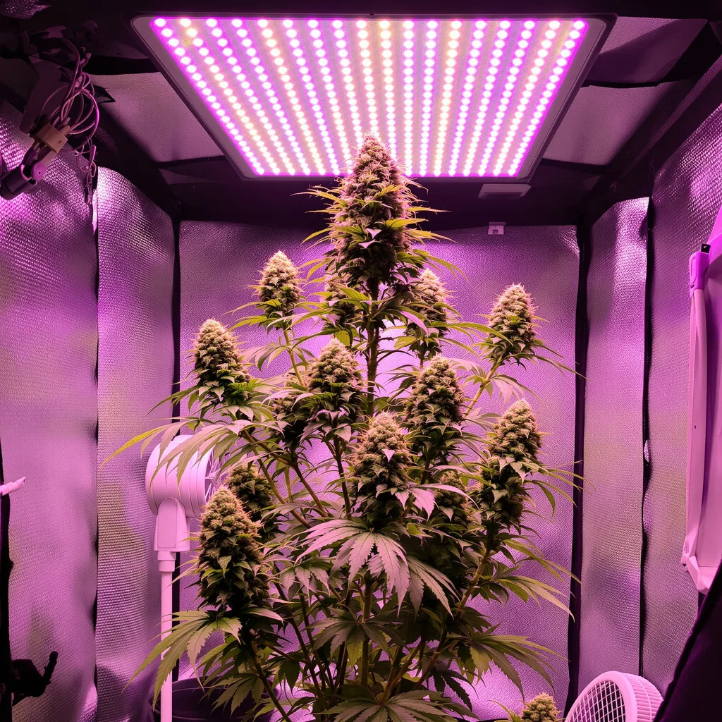 Planta de cannabis Big Devil en fase de floración — 60-100 cm autofloración