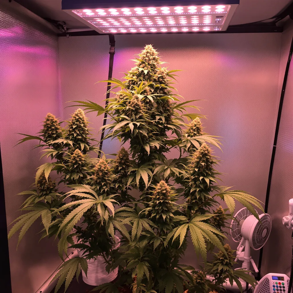 Planta de cannabis Biker Le Blanc en fase de floración — 120-180 cm feminizada