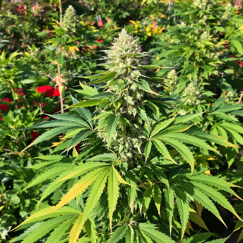Biochem 78% indica / 22% sativa — flor con tricomas visibles