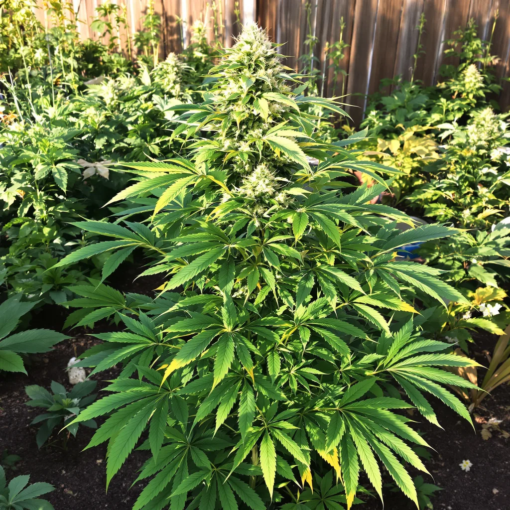 Biscotti 80% indica / 20% sativa — flor con tricomas visibles