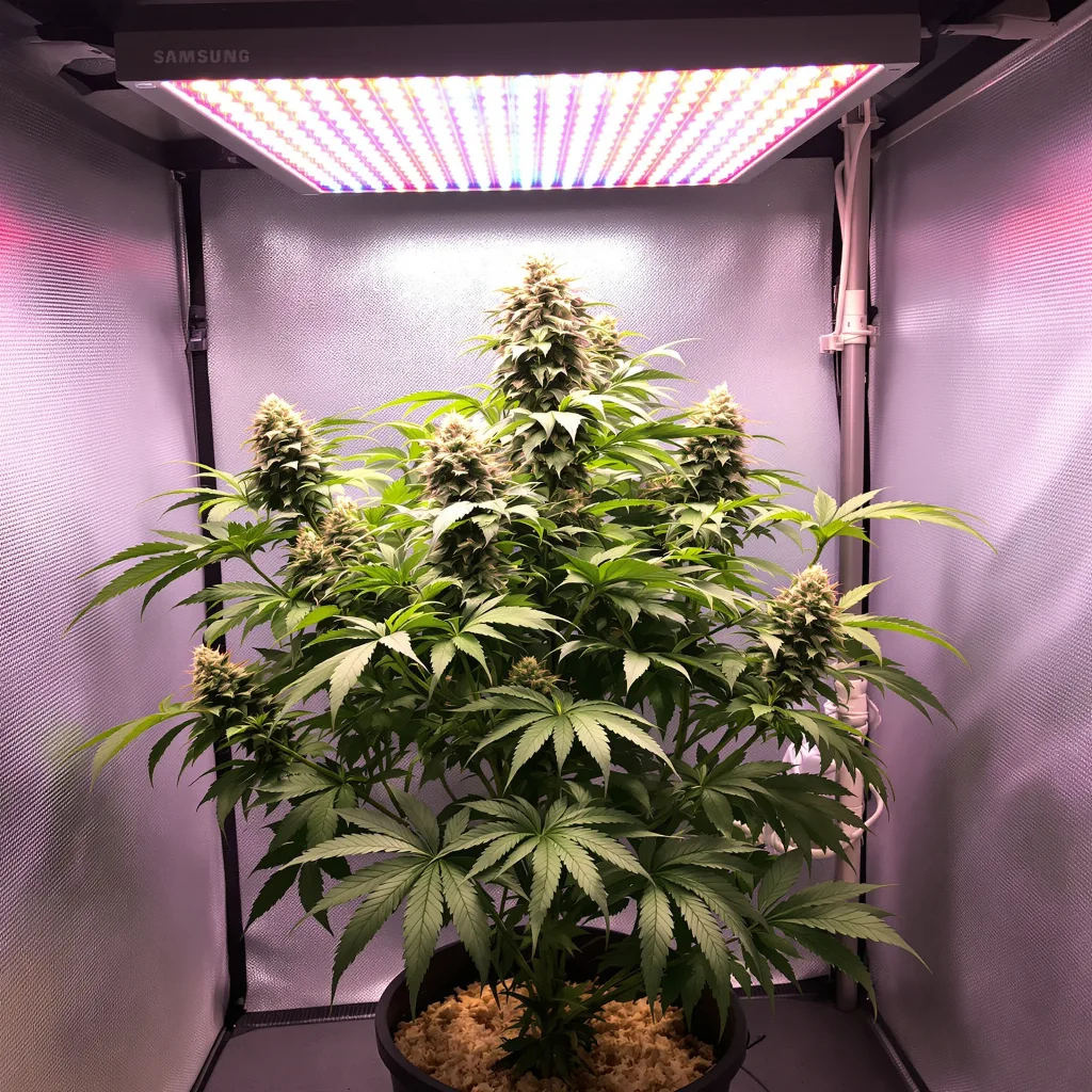 Planta de cannabis Black Afghan en fase de floración — 90-130 cm feminizada