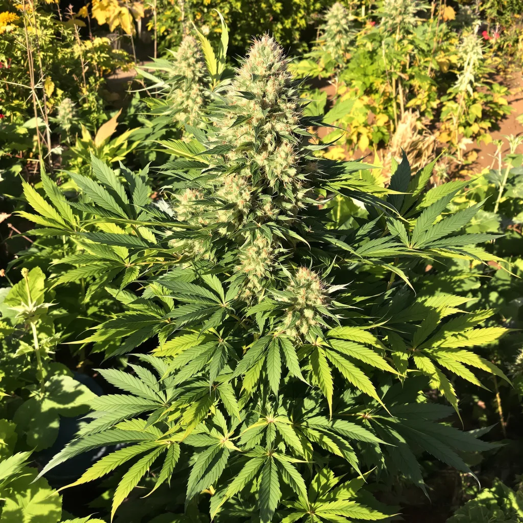 Black Afghan 81% indica / 19% sativa — flor con tricomas visibles