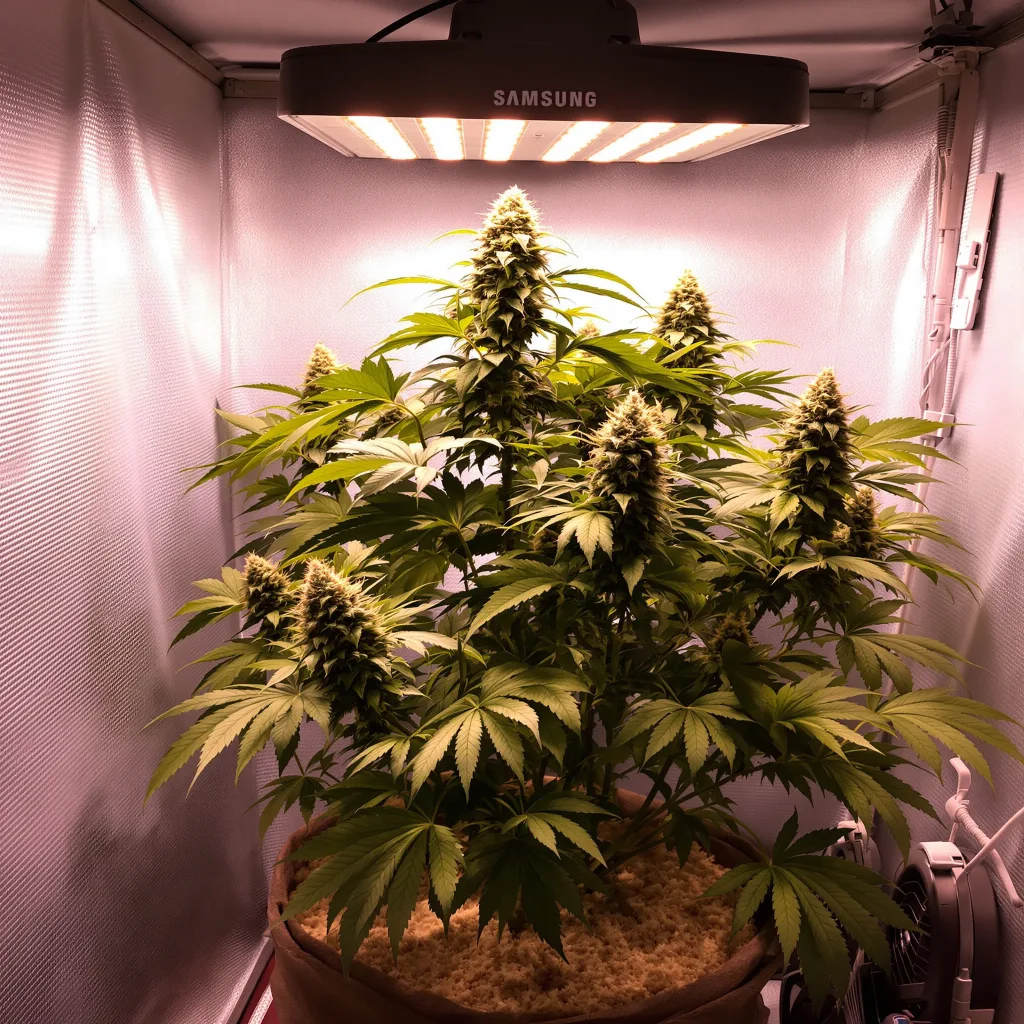 Planta de cannabis Black Bubba en fase de floración — 90-130 cm feminizada