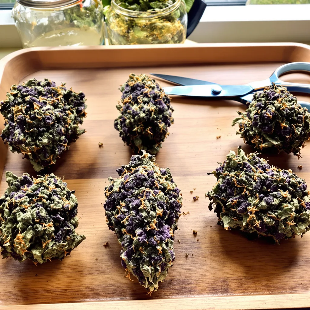 Black Cherry Punch 85% indica / 15% sativa — flor con tricomas visibles