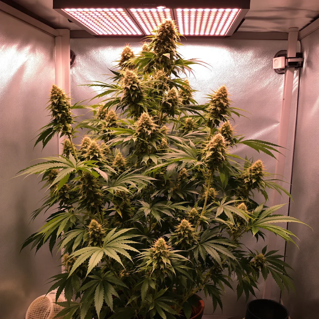 Planta de cannabis Black Cherry Soda en fase de floración — 150-200 cm feminizada