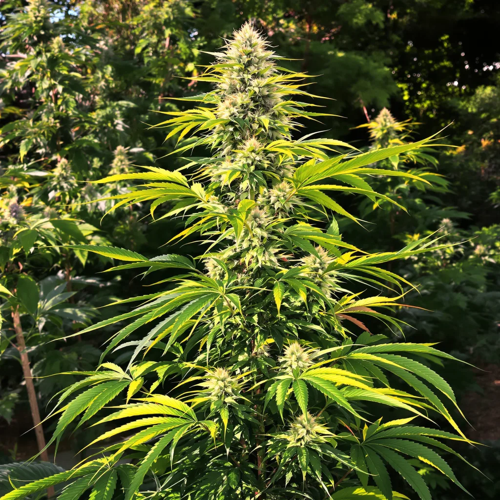 Black Cherry Soda 20% indica / 80% sativa — flor con tricomas visibles