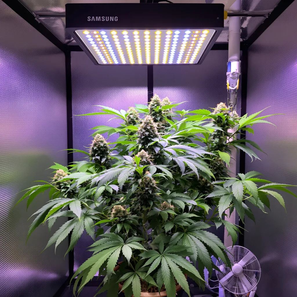 Planta de cannabis Black Domina en fase de floración — 90-130 cm feminizada