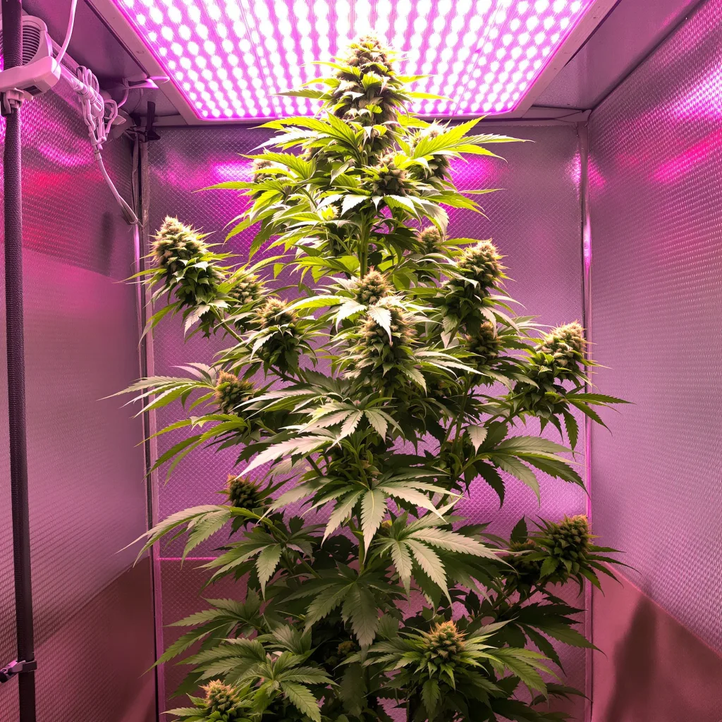 Planta de cannabis Black Jack en fase de floración — 60-100 cm autofloración