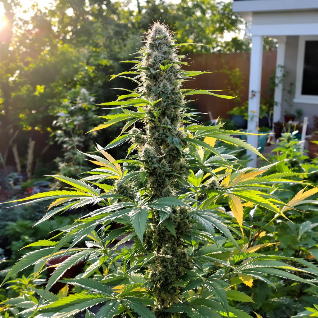 Black Mamba 60% indica / 40% sativa — flor con tricomas visibles