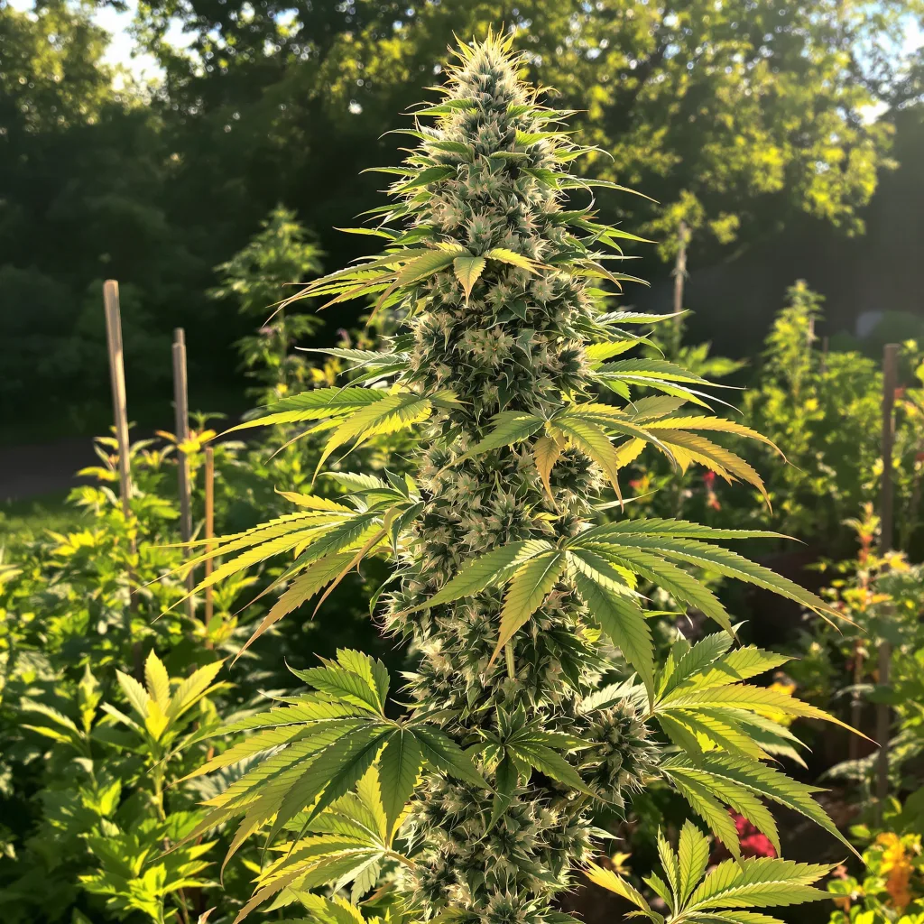 Black Mamba 60% indica / 40% sativa — flor con tricomas visibles