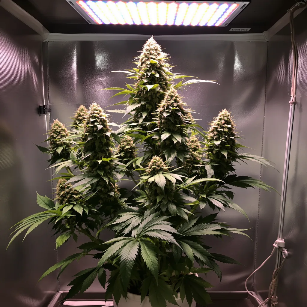 Planta de cannabis Black Russian en fase de floración — 120-180 cm feminizada