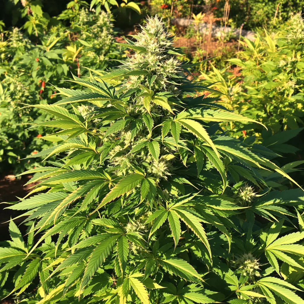 Black Tuna 74% indica / 26% sativa — flor con tricomas visibles