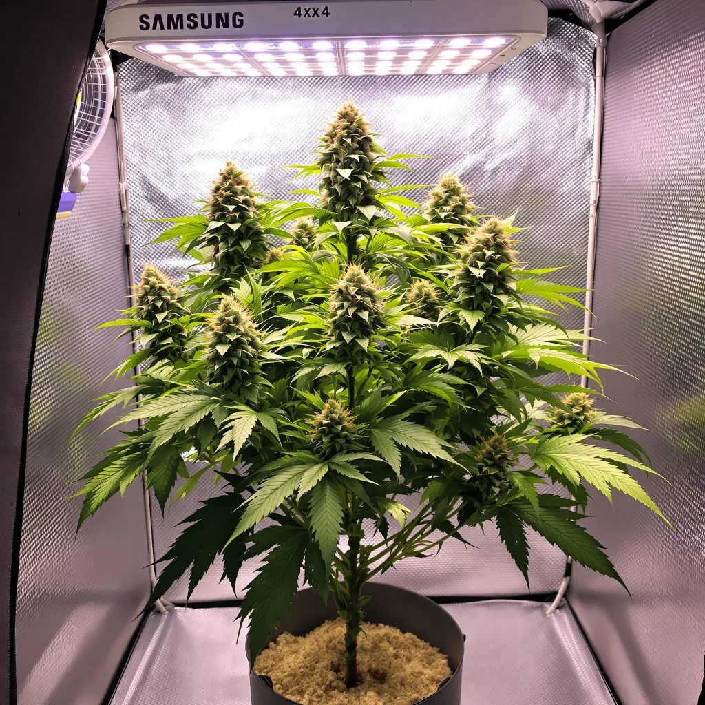 Planta de cannabis Black Widow en fase de floración — 90-130 cm feminizada