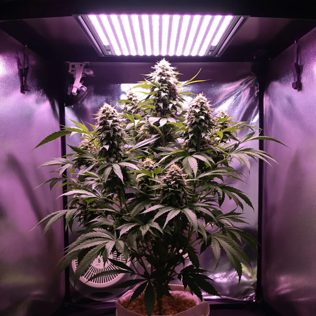 Planta de cannabis Blackberry Cream en fase de floración — 90-130 cm feminizada