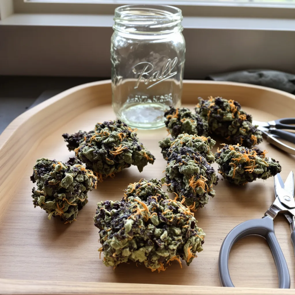 Blackberry 72% indica / 28% sativa — flor con tricomas visibles