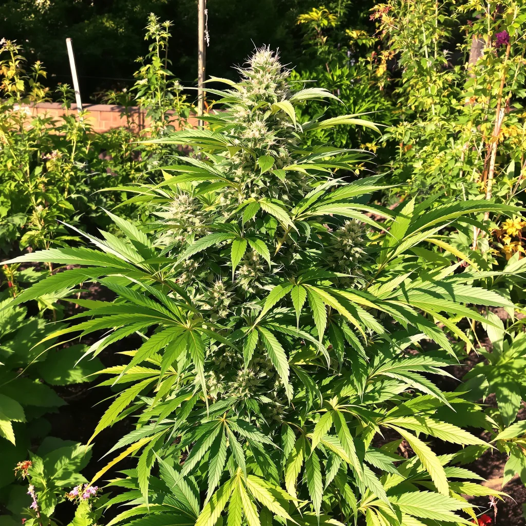 Blackberry 72% indica / 28% sativa — flor con tricomas visibles