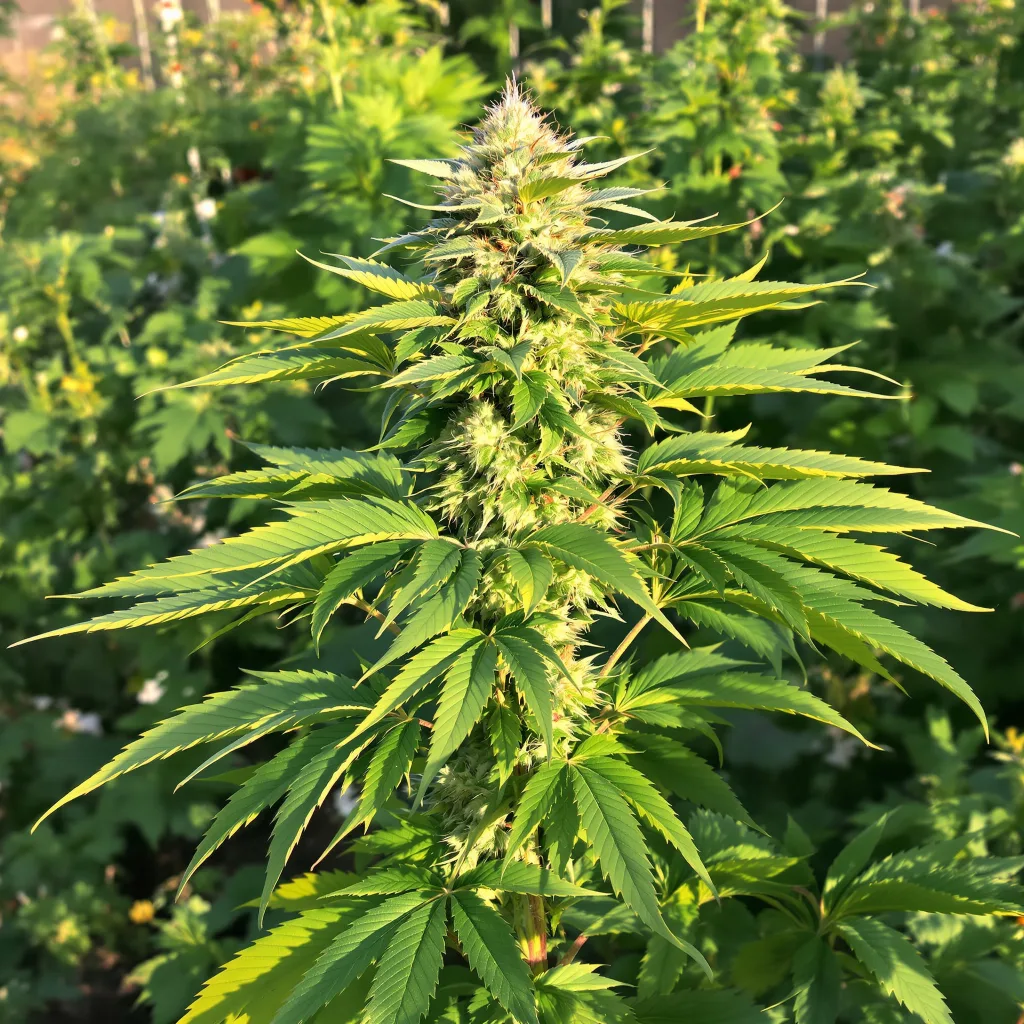 Blackberry Hashplant 76% indica / 24% sativa — flor con tricomas visibles