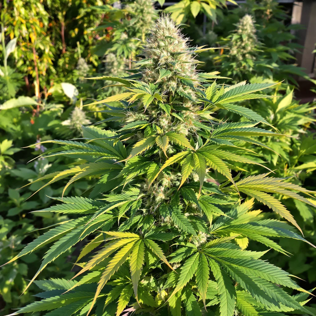 Blackberry Kush 80% indica / 20% sativa — flor con tricomas visibles