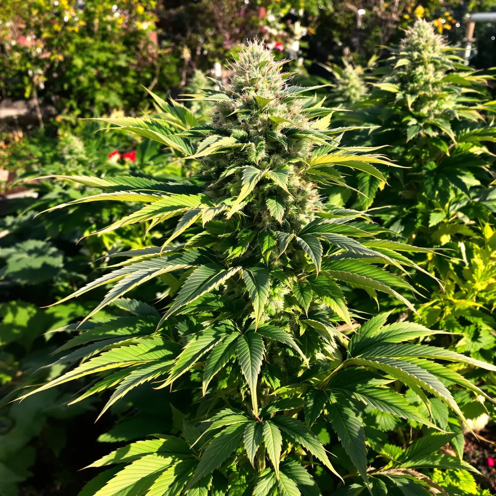 Blackberry Kush 80% indica / 20% sativa — flor con tricomas visibles