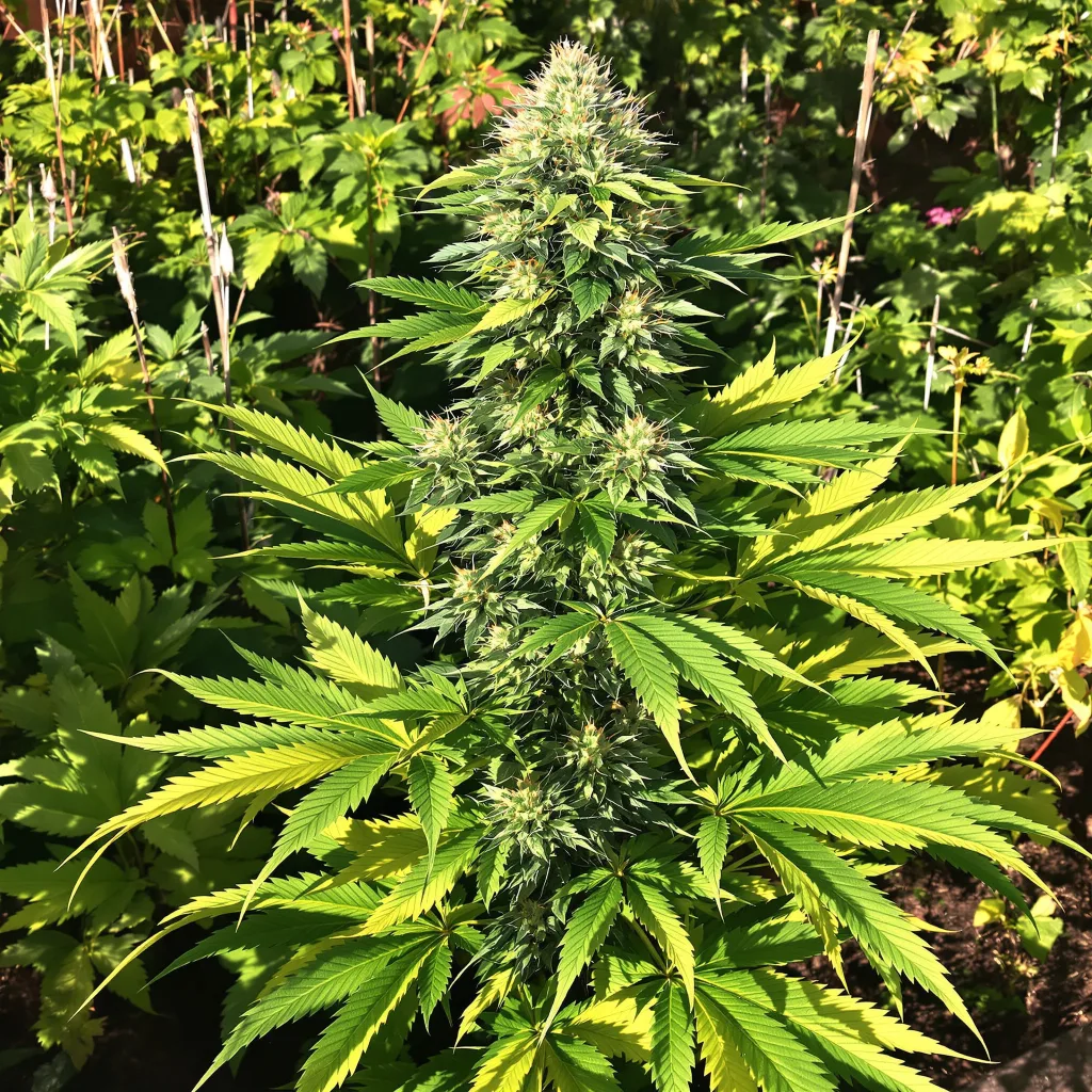 Blackwater 83% indica / 17% sativa — flor con tricomas visibles