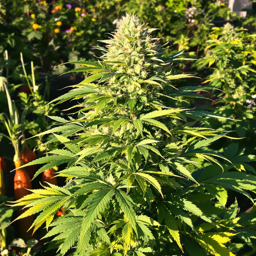 Blue Alien 88% indica / 12% sativa — flor con tricomas visibles