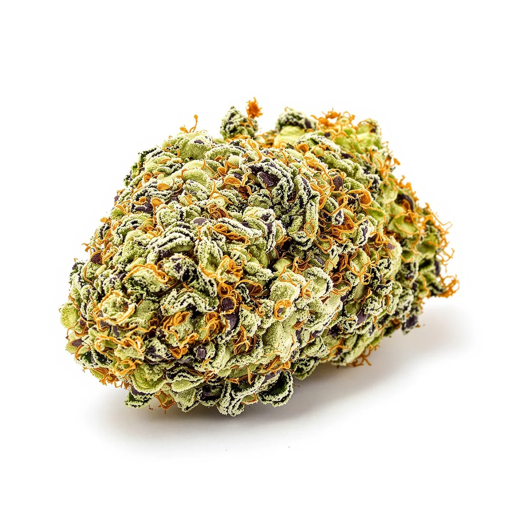Blue Cheese 60% indica / 40% sativa — flor con tricomas visibles