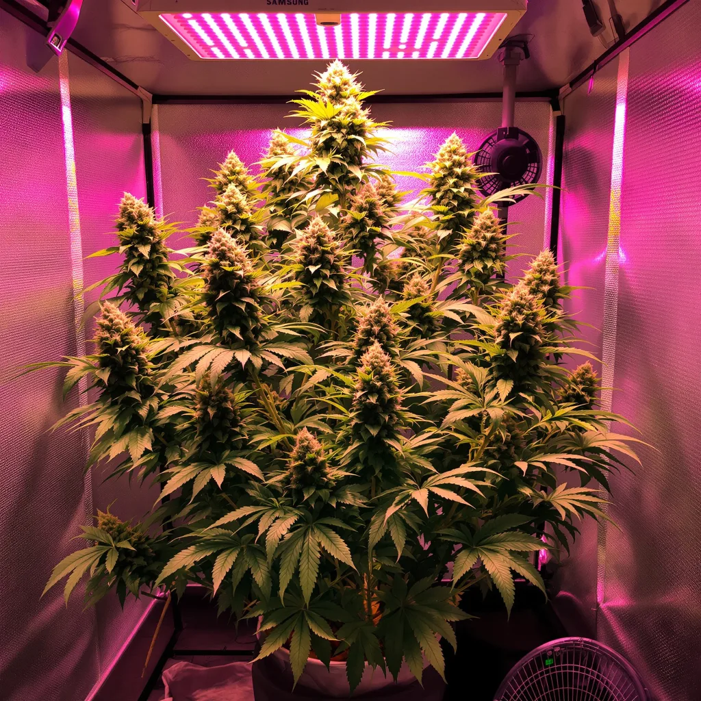 Planta de cannabis Blue Cheese en fase de floración — 120-180 cm feminizada