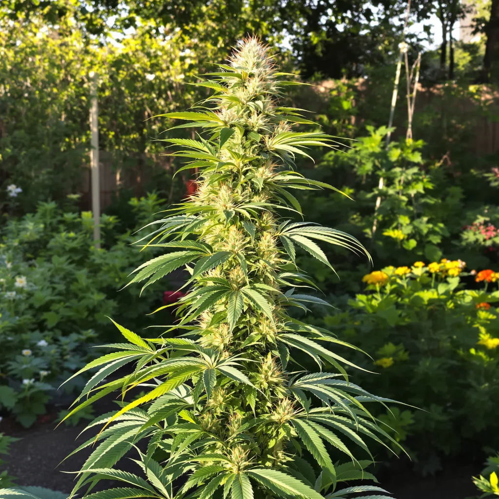 Blue Cinex 23% indica / 77% sativa — flor con tricomas visibles