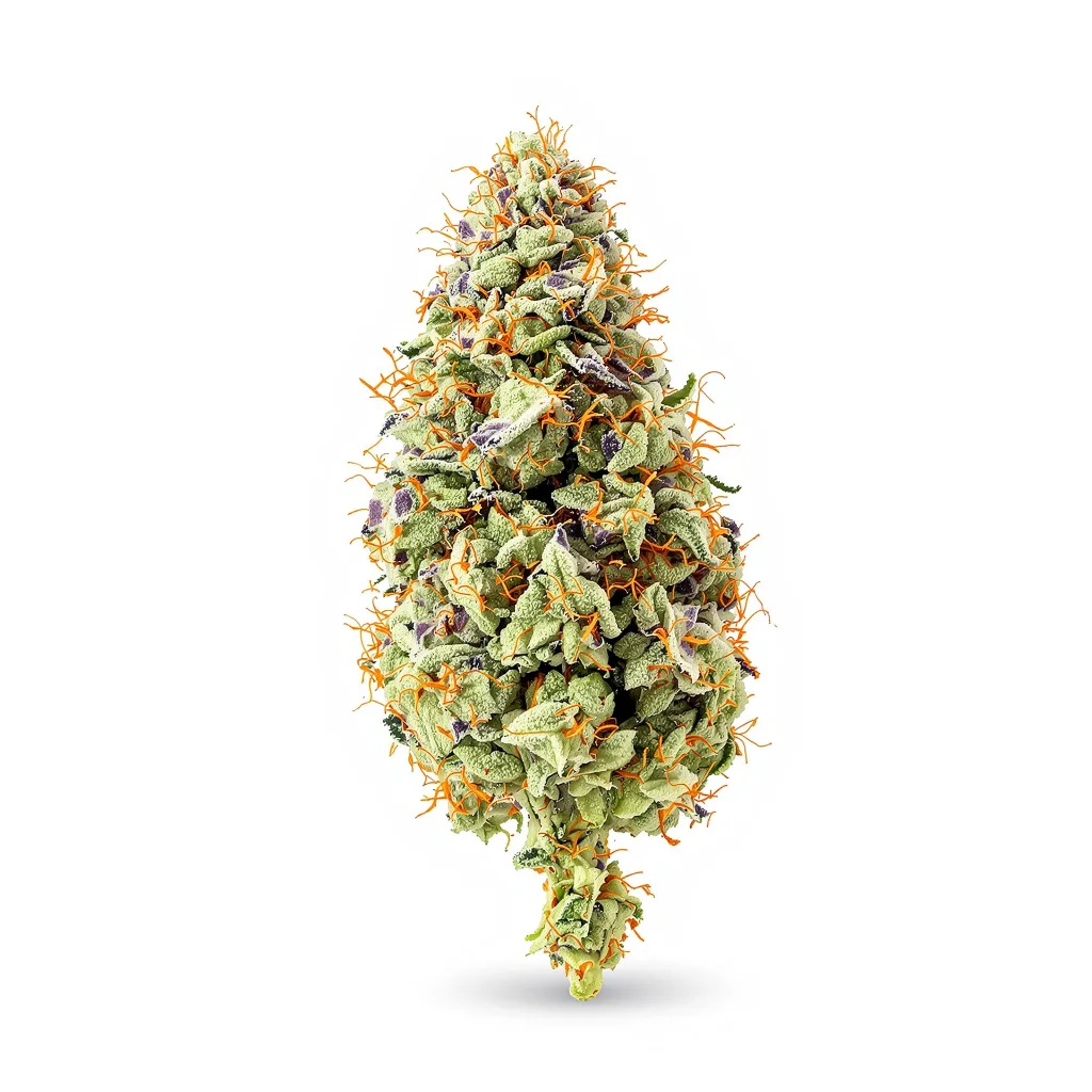 Blue Cookies 60% indica / 40% sativa — flor con tricomas visibles