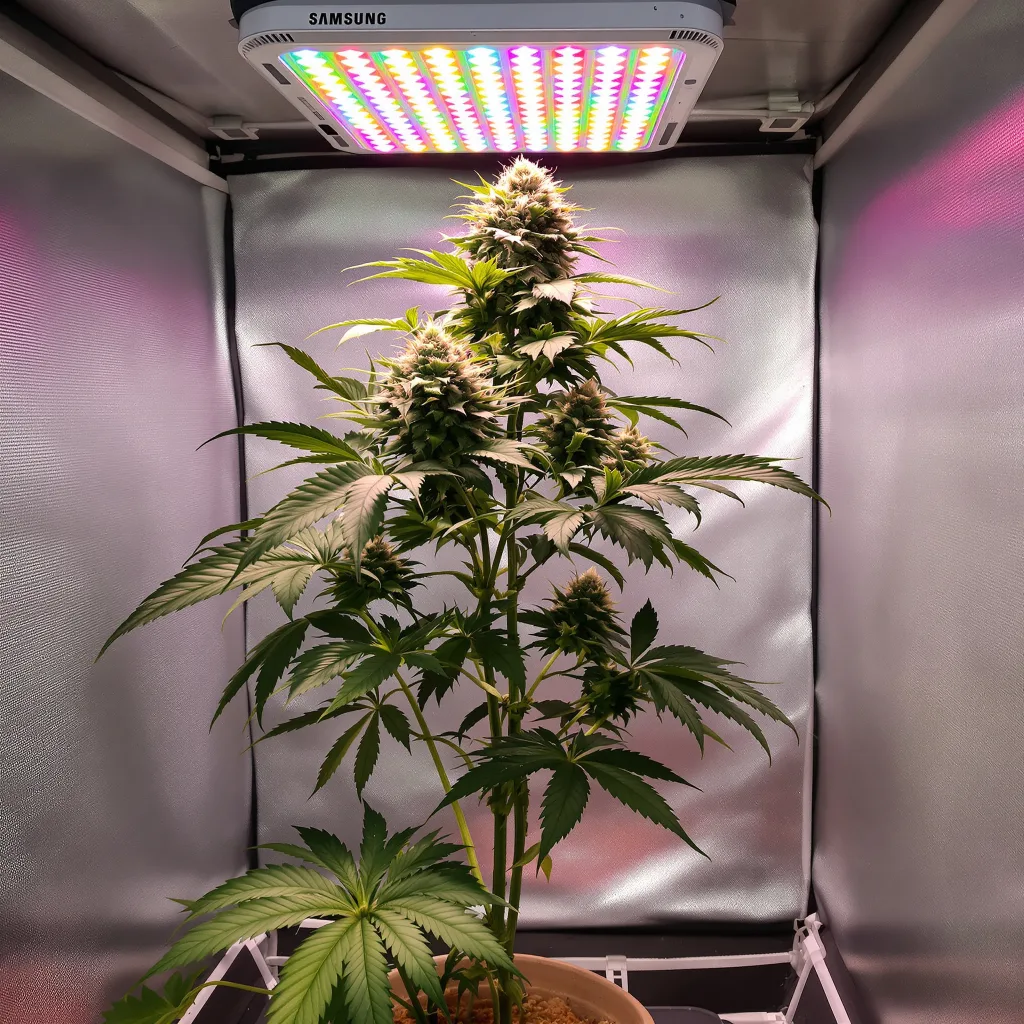 Planta de cannabis Blue Crack en fase de floración — 90-130 cm feminizada