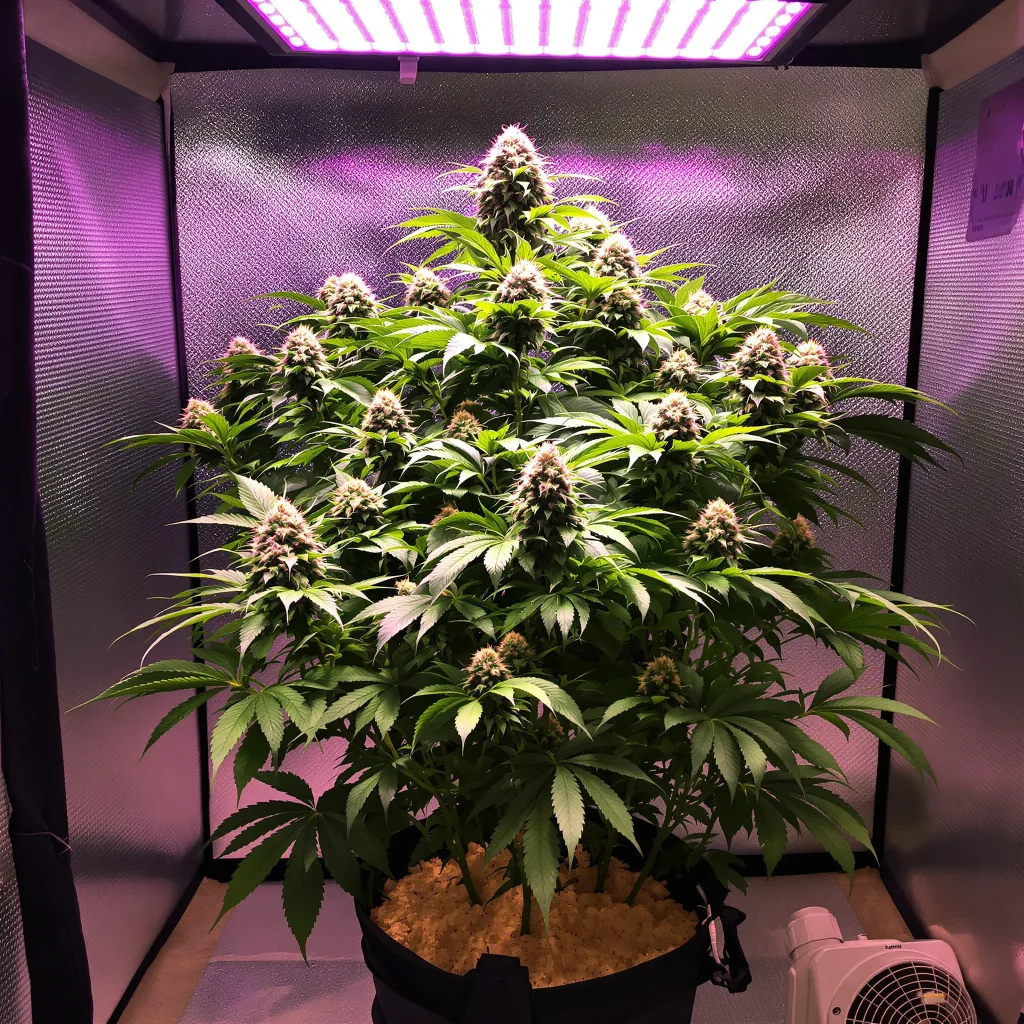 Planta de cannabis Blue Dynamite en fase de floración — 90-130 cm feminizada