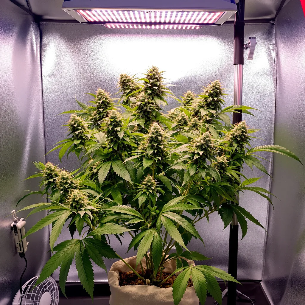 Planta de cannabis Blue Frost en fase de floración — 90-130 cm feminizada