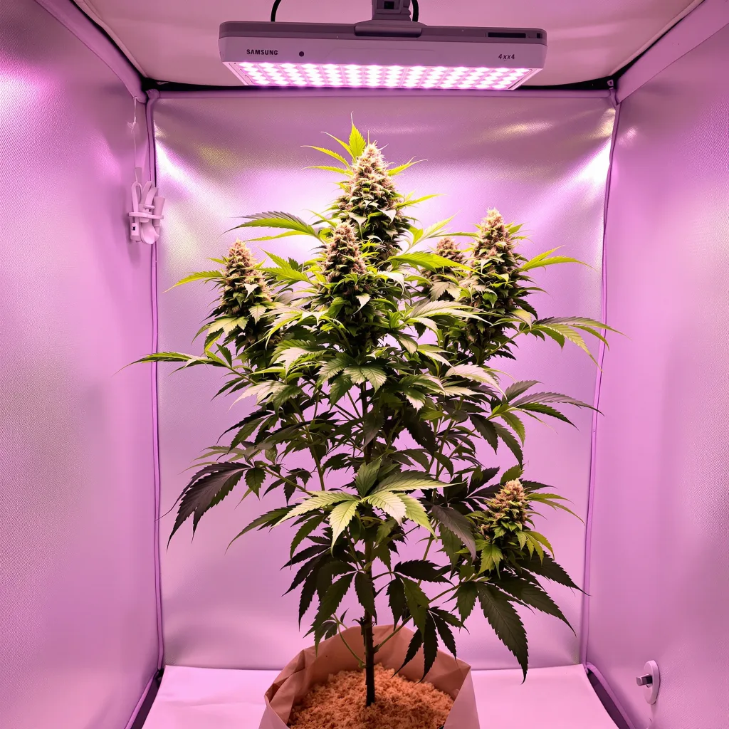 Planta de cannabis Blue Fruit en fase de floración — 60-100 cm autofloración