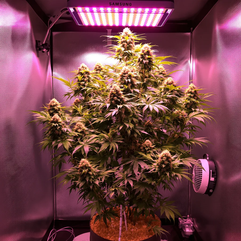 Planta de cannabis Blue Goo en fase de floración — 120-180 cm feminizada
