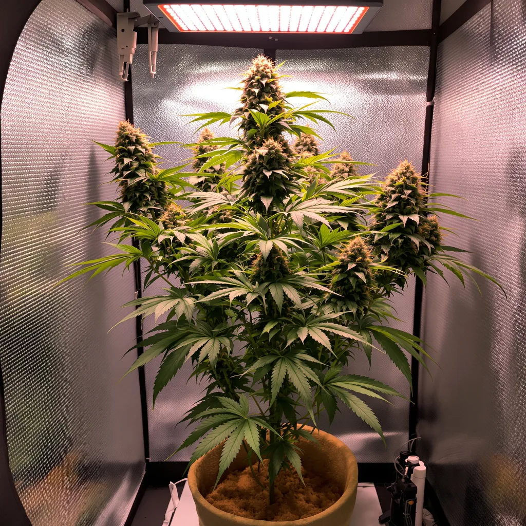 Planta de cannabis Blue Jack City en fase de floración — 60-100 cm autofloración