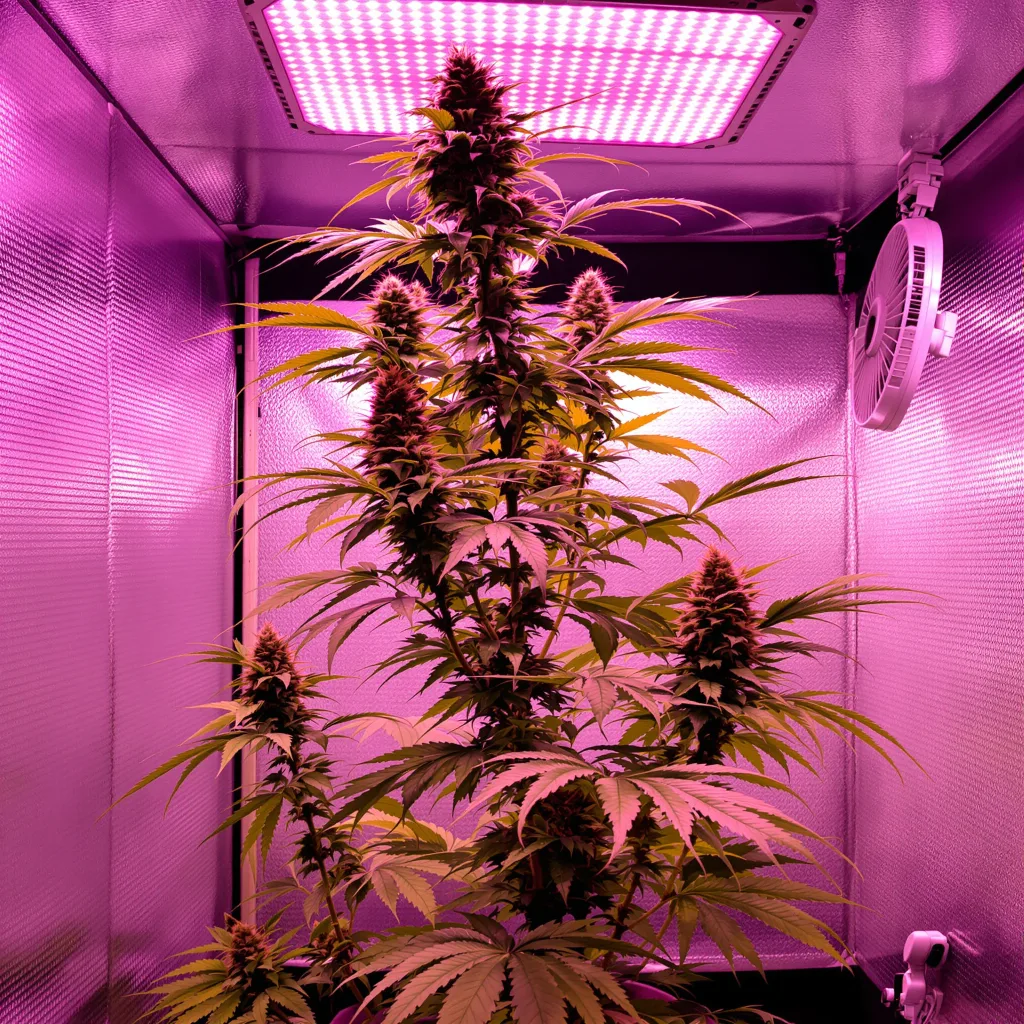 Planta de cannabis Blue Kiss en fase de floración — 60-100 cm autofloración