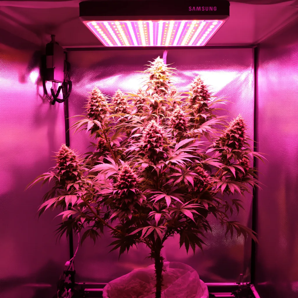 Planta de cannabis Blue Kush en fase de floración — 60-100 cm autofloración