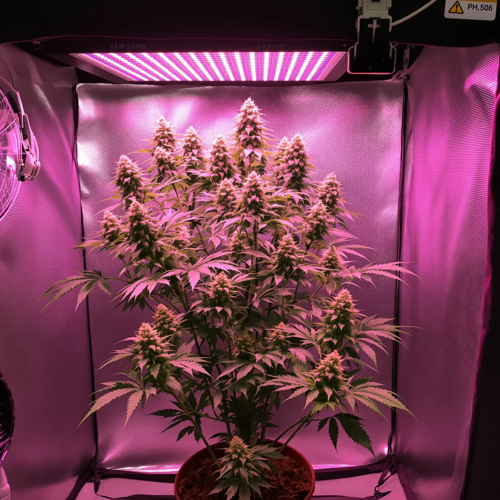 Planta de cannabis Blue Lyly en fase de floración — 120-180 cm feminizada
